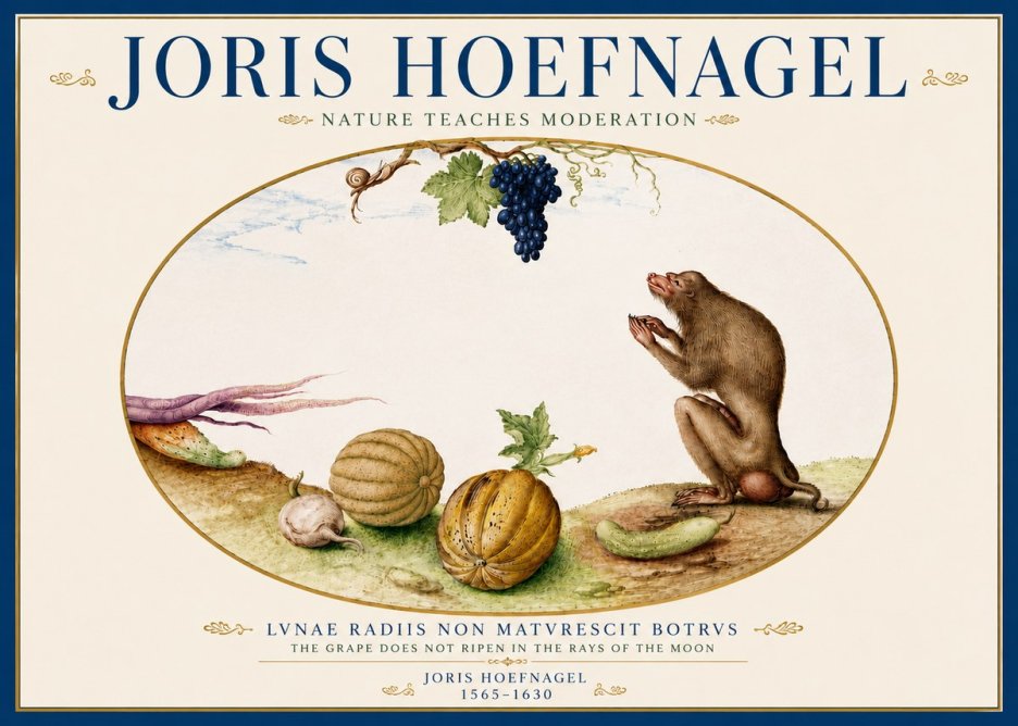 Joris Hoefnagel Nature Teaches Moderation No5 - Póster