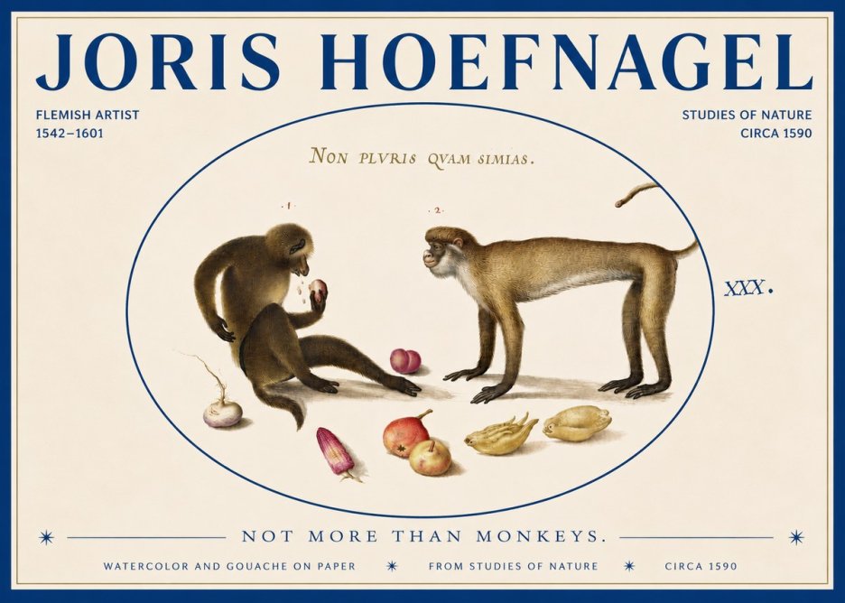Joris Hoefnagel Not More Than Monkeys No3 - Póster