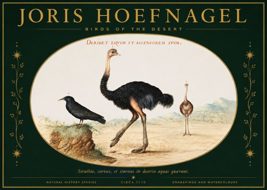 Joris Hoefnagel Birds of the Desert No2 - Póster