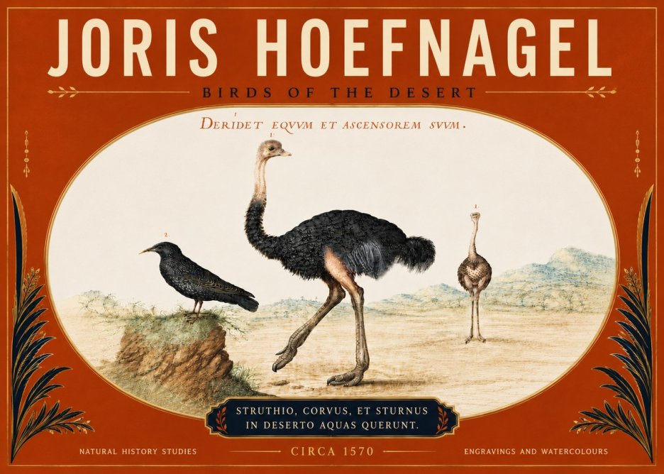 Joris Hoefnagel Birds of the Desert No5 - Póster