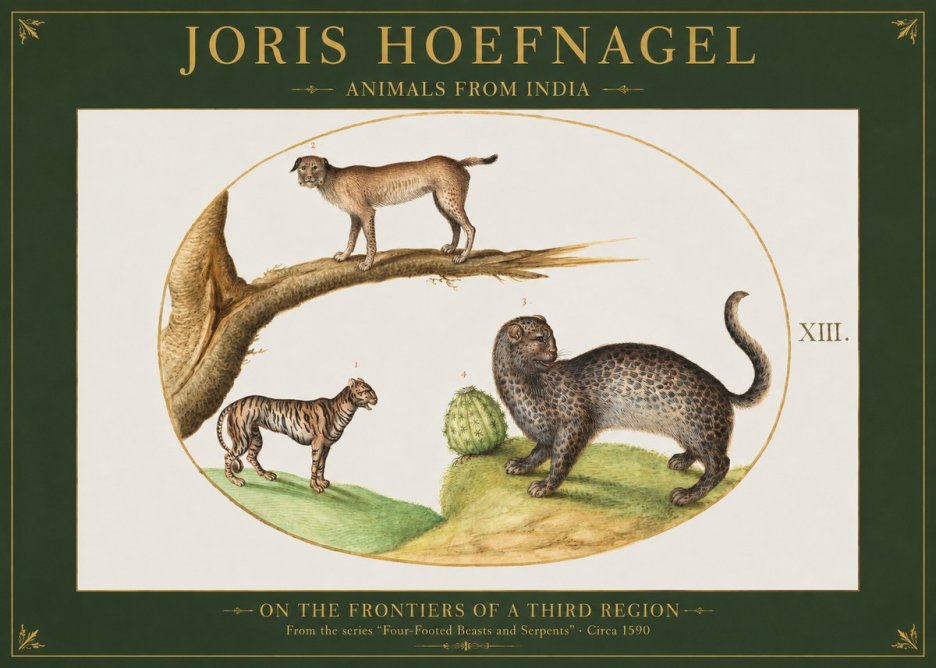Joris Hoefnagel Four Beasts No2 - Póster