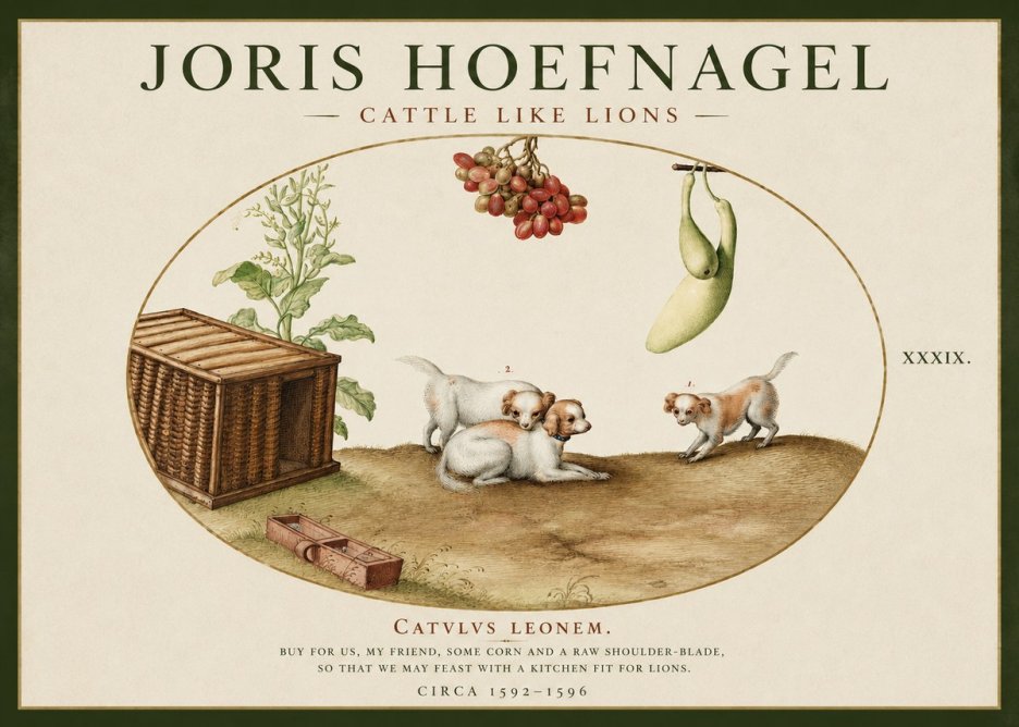 Joris Hoefnagel Cattle Like Lions No2 - Póster