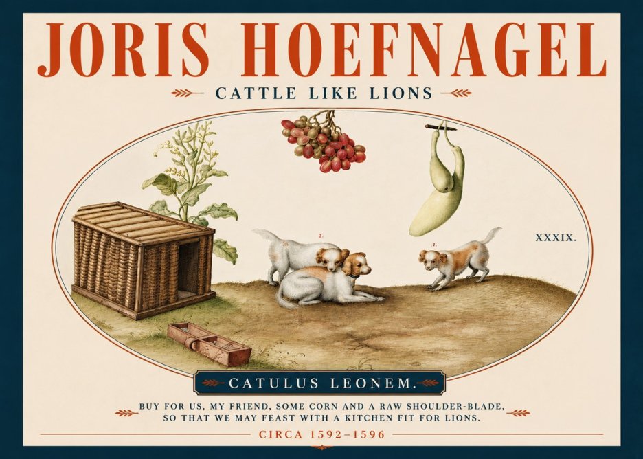 Joris Hoefnagel Cattle Like Lions No4 - Póster