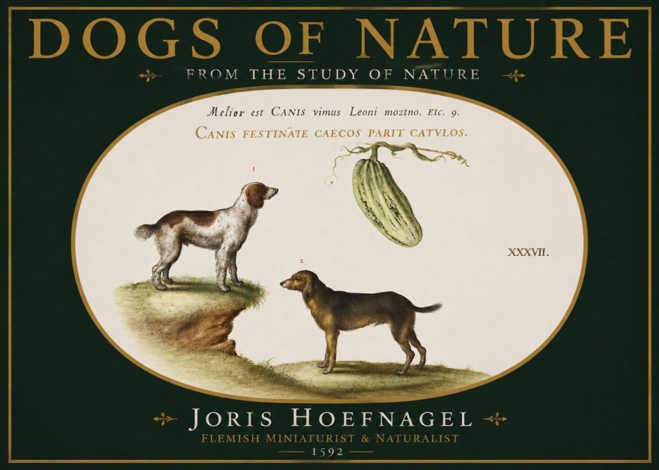 Joris Hoefnagel Canis Festinas Caecos Parit Catulos No4 - Póster