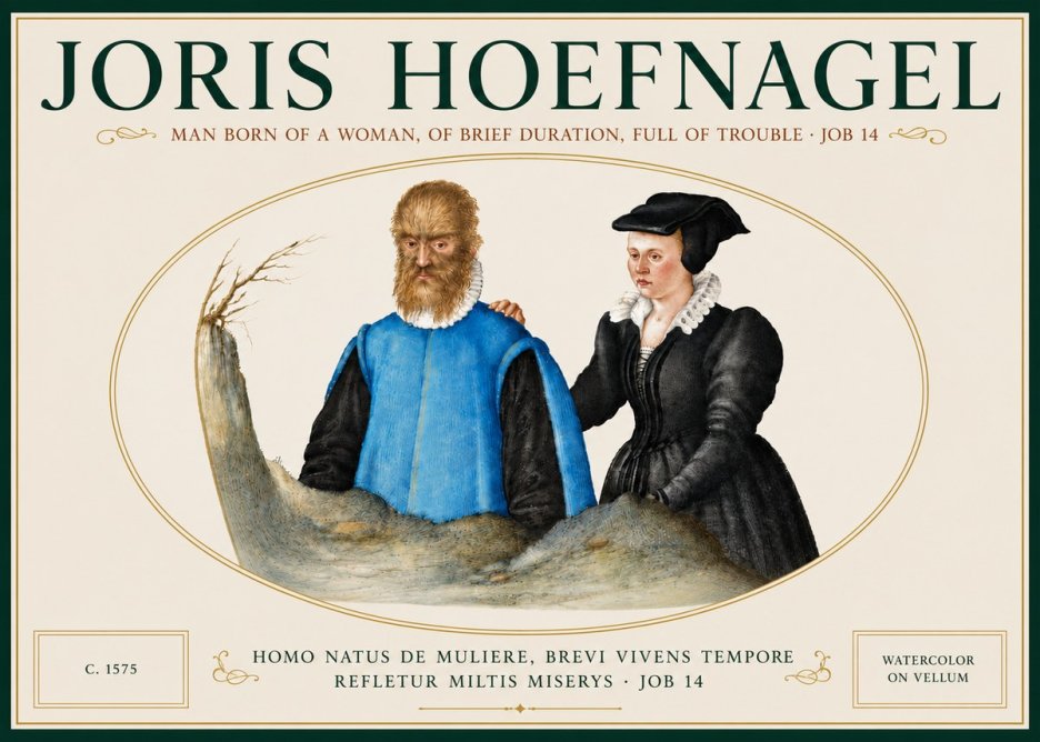 Joris Hoefnagel Homo Natus De Muliere, Brevi Vivens Tempore Refletur Miltis Miserys · Job 14 No5 - Póster
