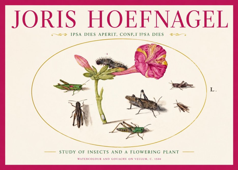 Joris Hoefnagel Study of Insects and a Flowering Plant No2 - Póster