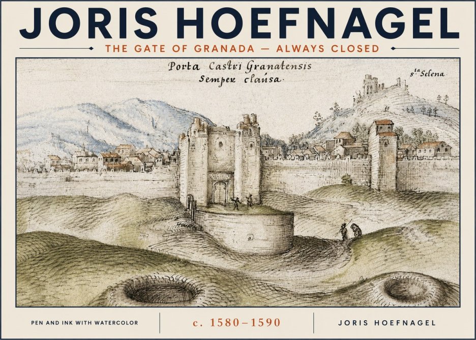 Joris Hoefnagel The Gate of Granada - Always Closed No4 - Póster