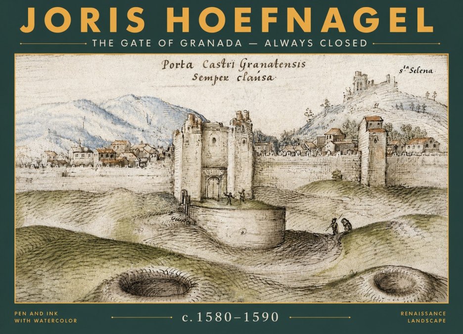 Joris Hoefnagel The Gate of Granada - Always Closed No5 - Póster