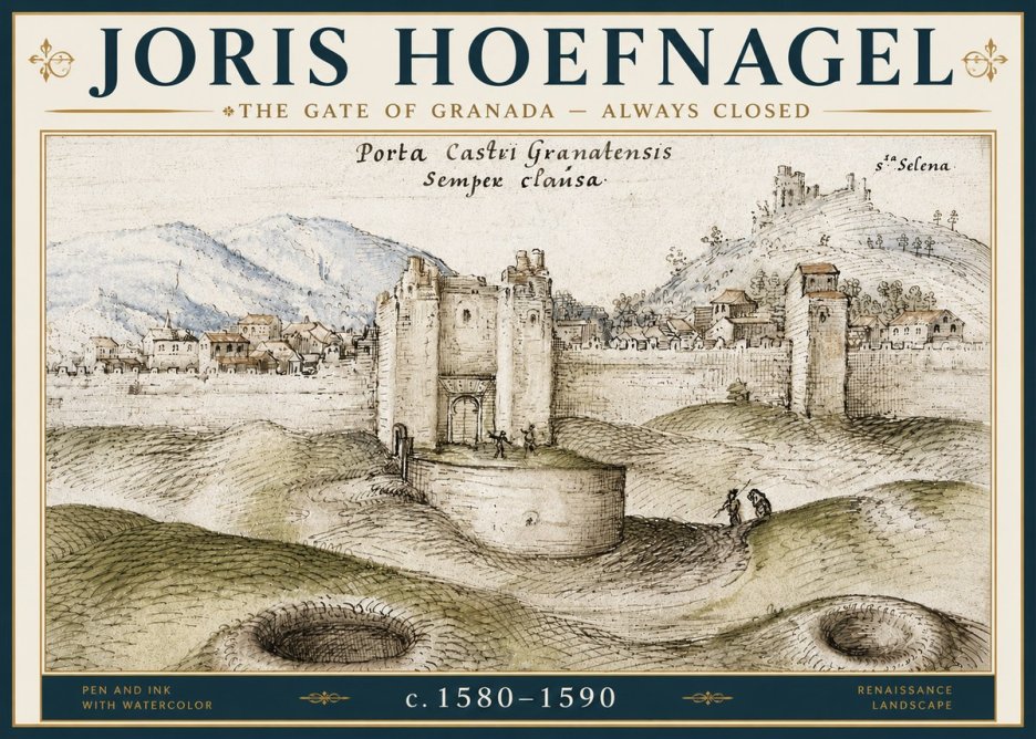 Joris Hoefnagel The Gate of Granada - Always Closed No6 - Póster