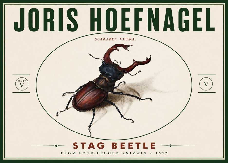 Joris Hoefnagel Stag Beetle No6 - Póster