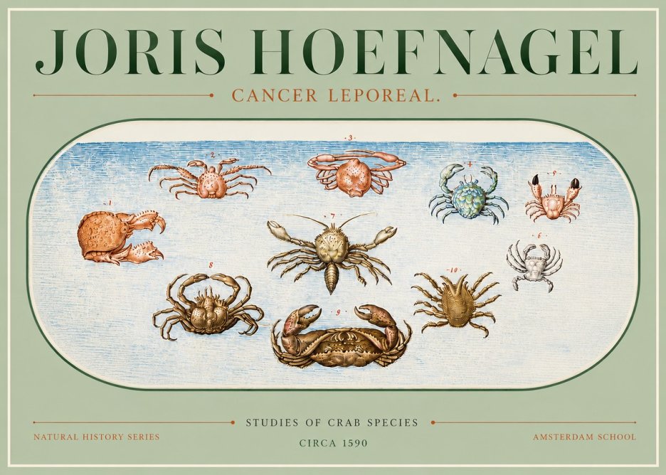 Joris Hoefnagel Cancer Leporeal. No3 - Póster