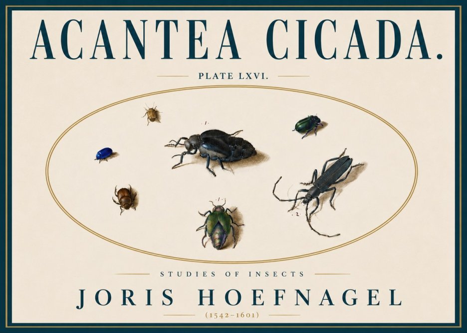 Joris Hoefnagel Acanthia Cicada No6 - Póster
