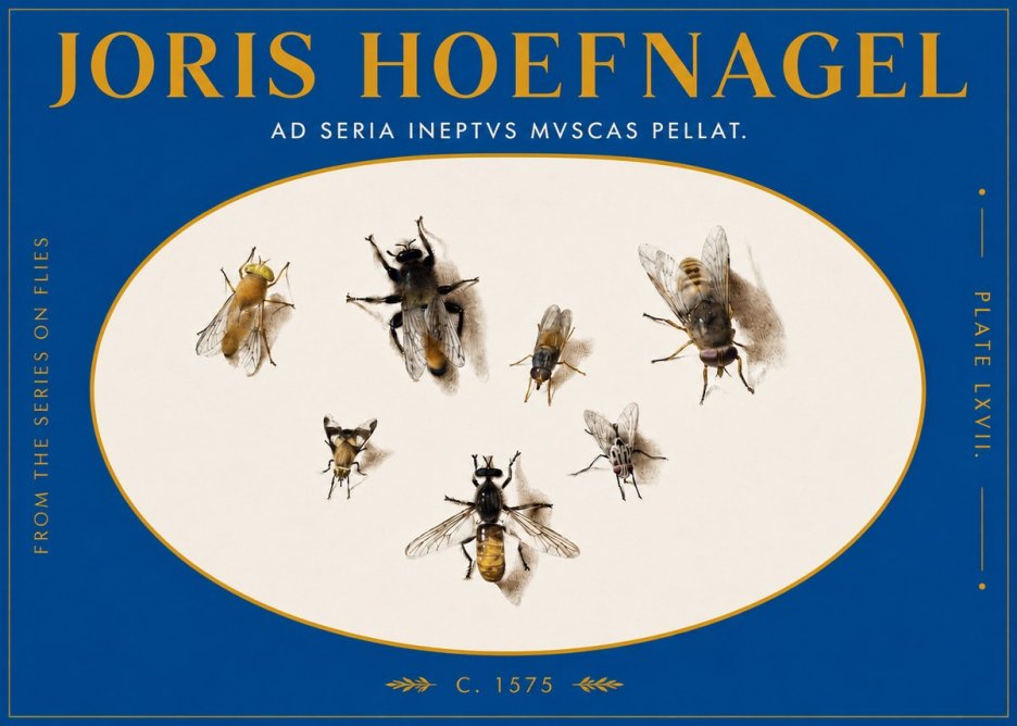 Joris Hoefnagel From the Series on Flies - Plate Lxvii. No3 - Póster