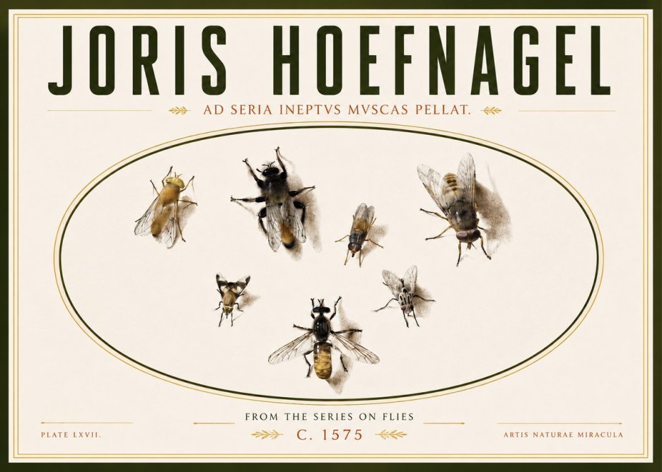 Joris Hoefnagel From the Series on Flies - Plate Lxvii. No4 - Póster