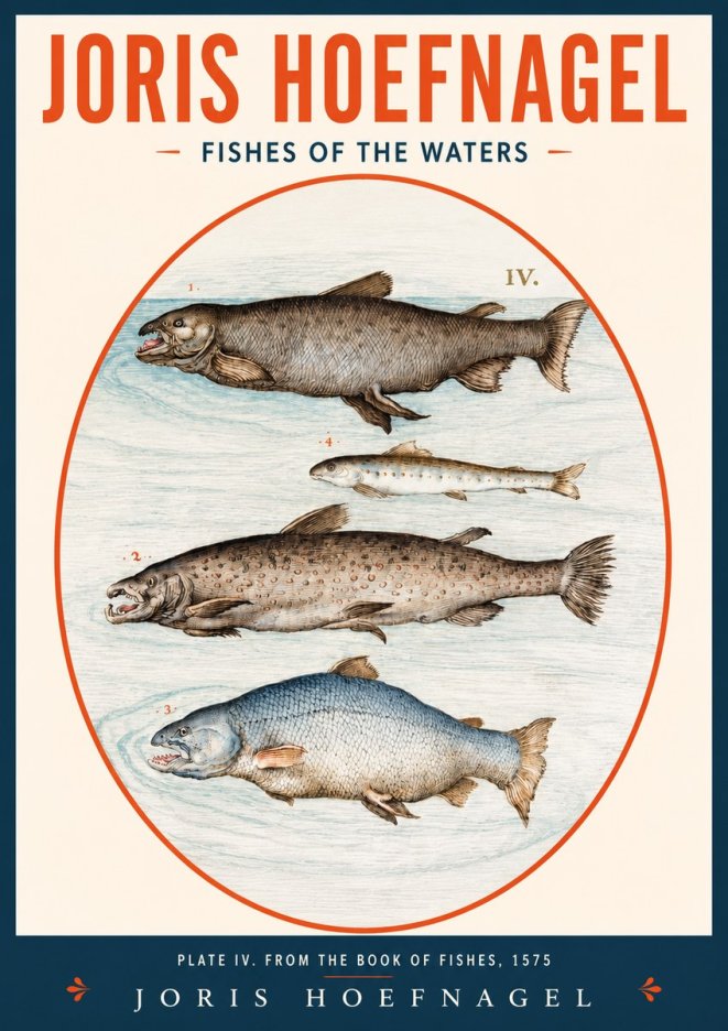 Joris Hoefnagel Fishes of the Waters I No2 - Póster