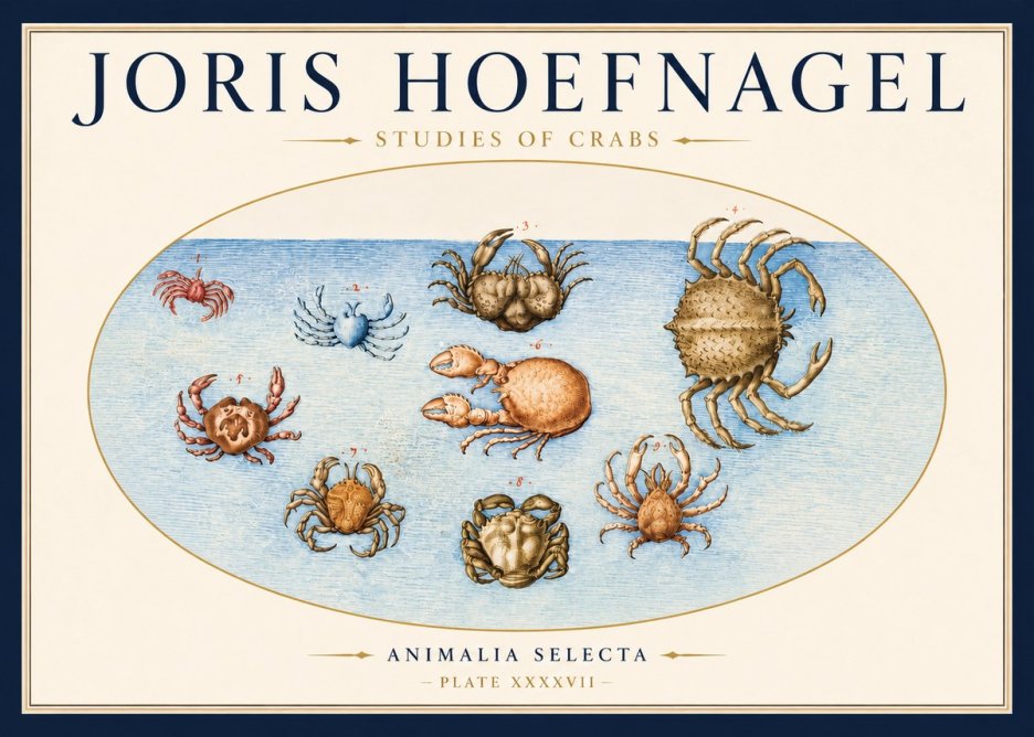 Joris Hoefnagel Studies of Crabs No3 - Póster