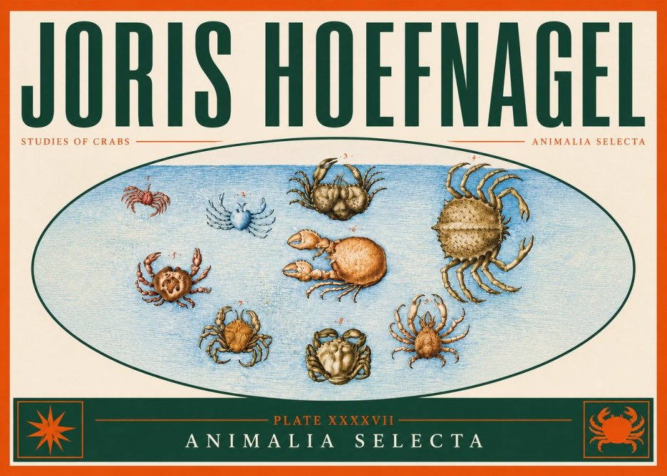 Joris Hoefnagel Studies of Crabs No4 - Póster