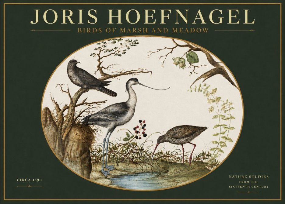 Joris Hoefnagel Birds of Marsh and Meadow No2 - Póster