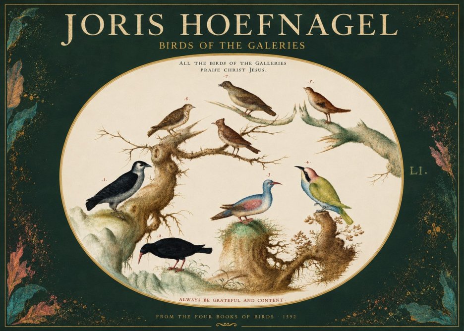Joris Hoefnagel Birds of the Galeries No2 - Póster