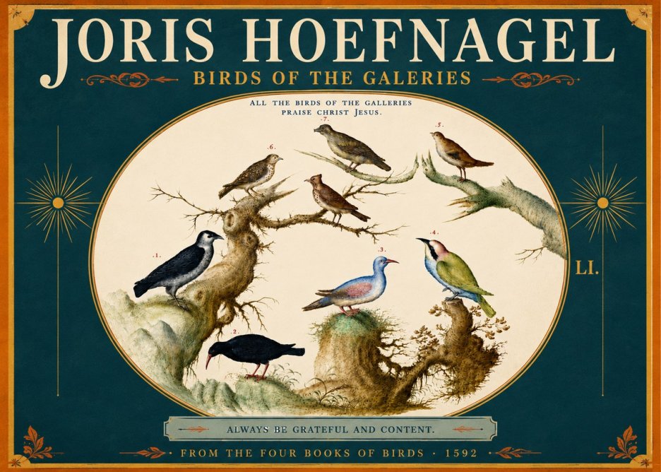 Joris Hoefnagel Birds of the Galeries No5 - Póster