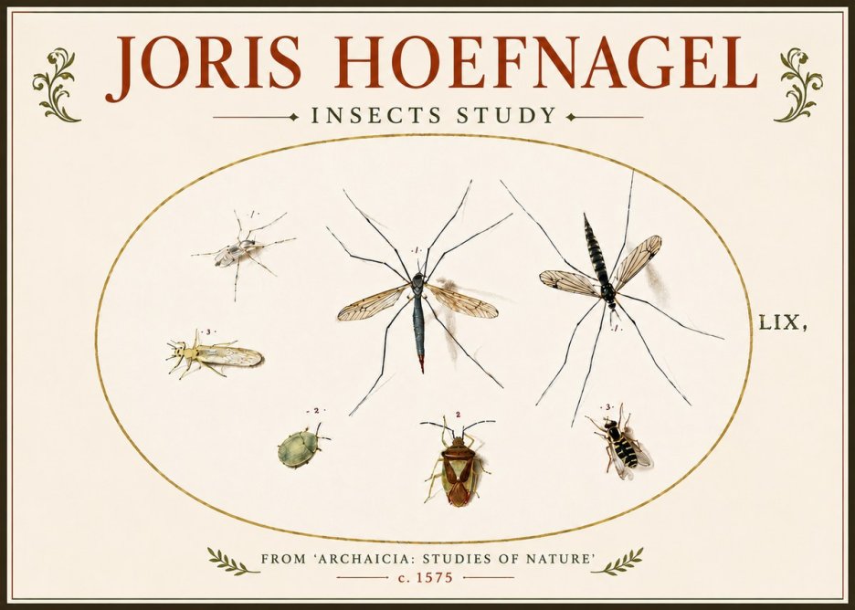 Joris Hoefnagel Insects Study I No6 - Póster