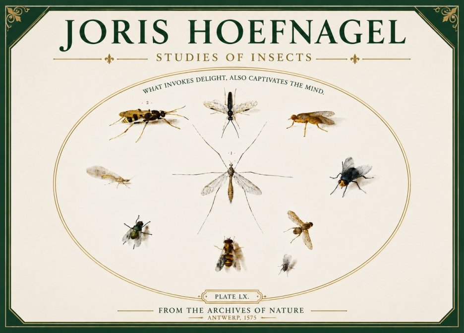 Joris Hoefnagel Studies of Insects III No5 - Póster
