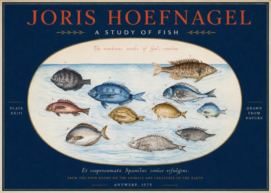 Joris Hoefnagel A Study of Fish No2 - Póster