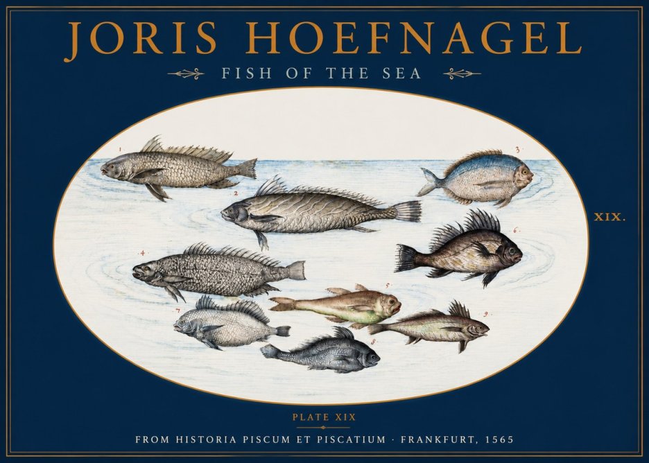Joris Hoefnagel Fish of the Sea No2 - Póster