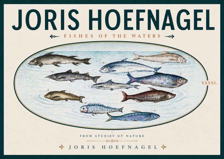Joris Hoefnagel Fishes of the Waters II No5 - Póster