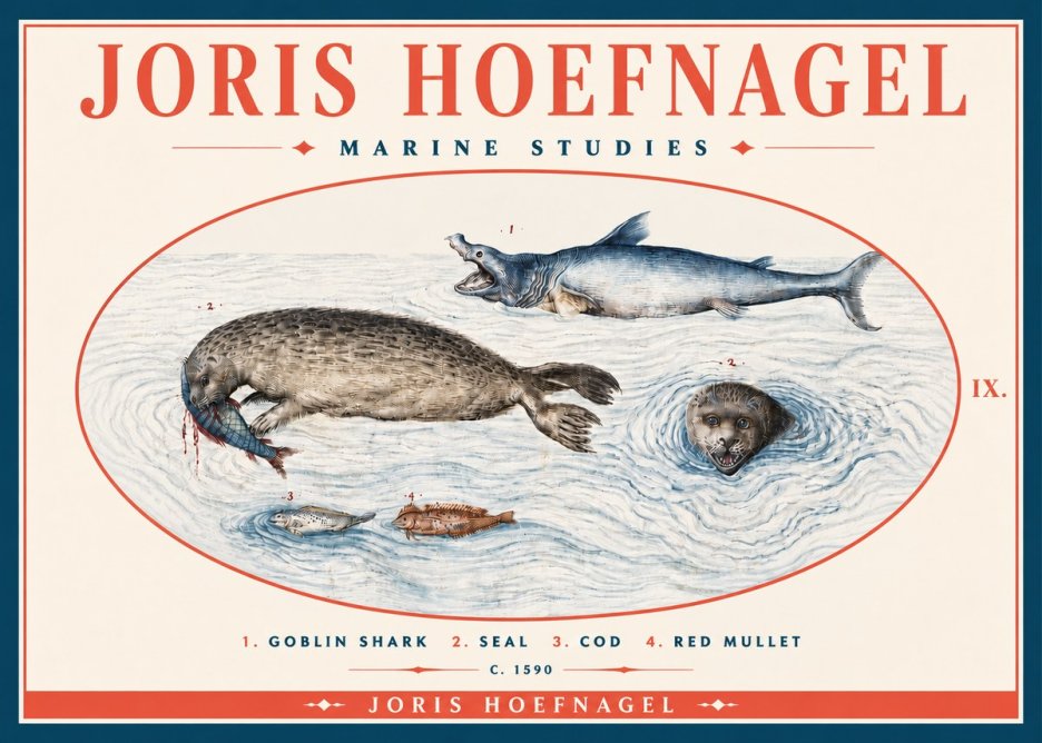 Joris Hoefnagel Marine Studies No4 - Póster