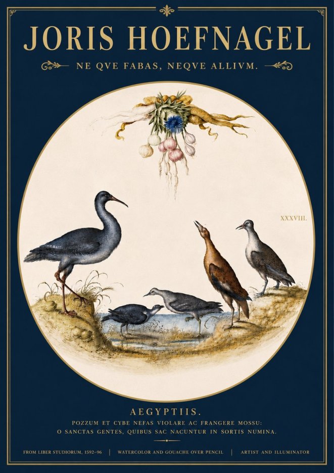 Joris Hoefnagel Aegyptiis. No4 - Póster