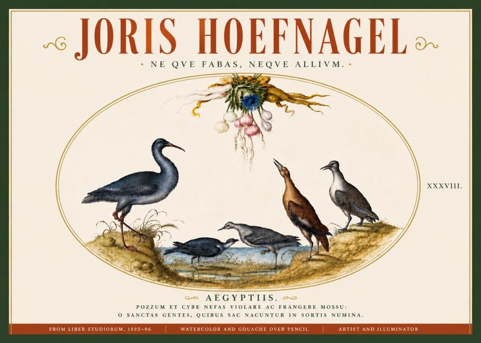 Joris Hoefnagel Aegyptiis. No6 - Póster