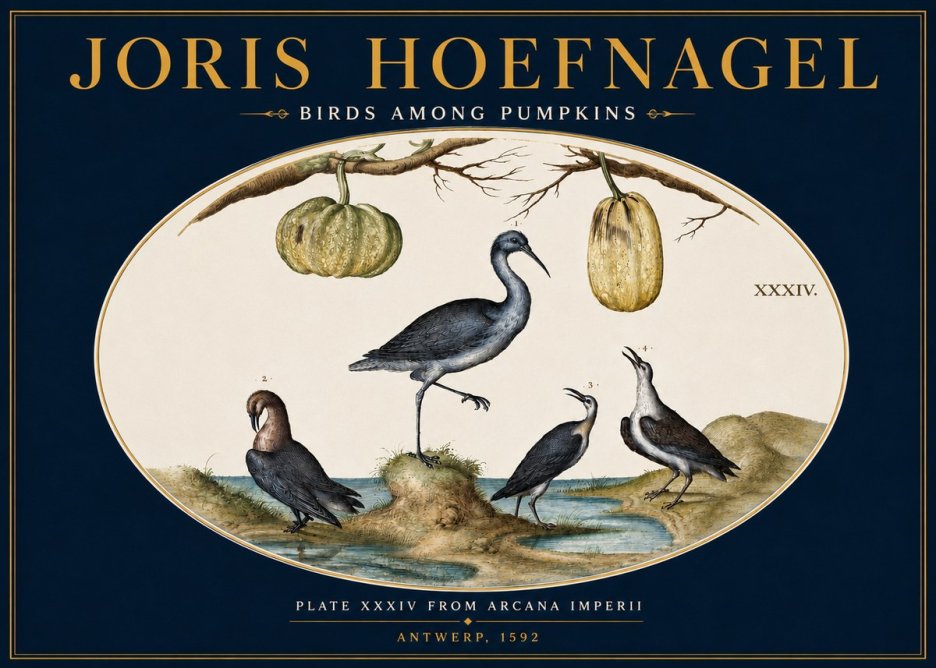 Joris Hoefnagel Birds and Fruits No5 - Póster