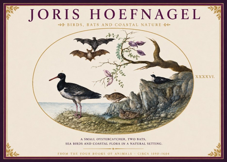 Joris Hoefnagel Birds, Bats and Coastal Nature No3 - Póster