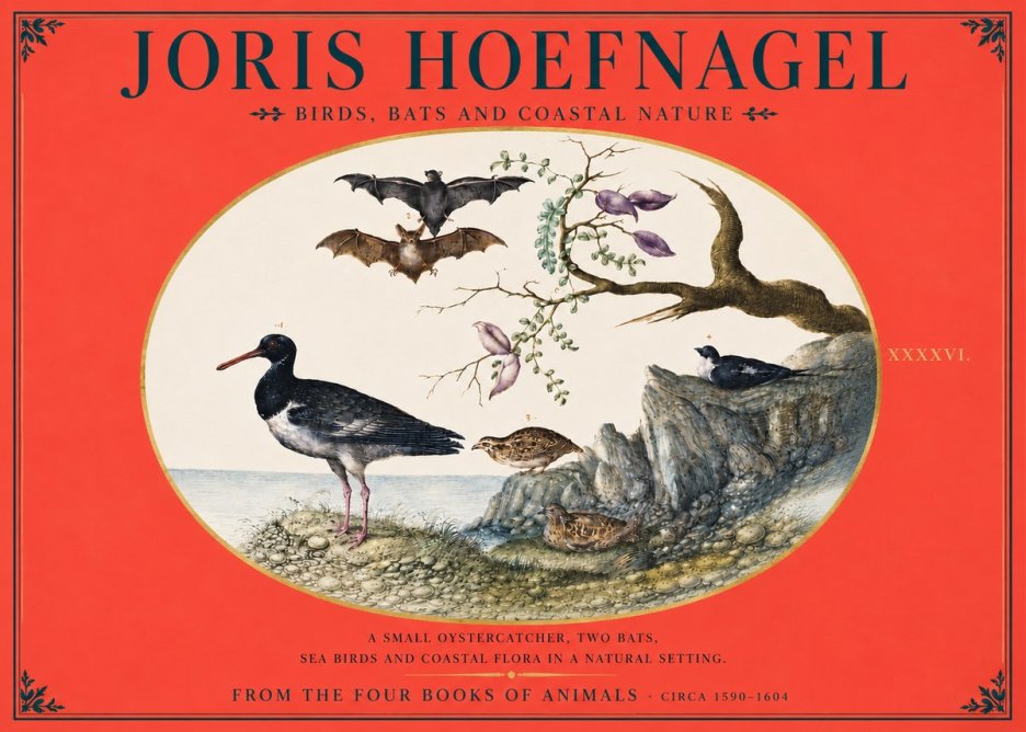 Joris Hoefnagel Birds, Bats and Coastal Nature No4 - Póster
