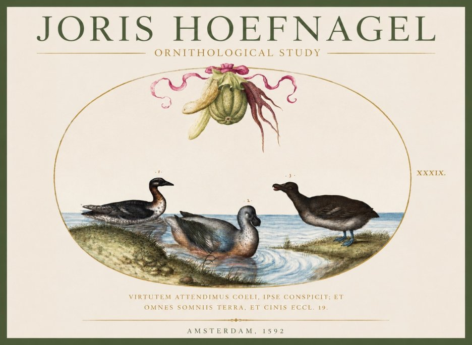 Joris Hoefnagel Ornithological Study No1 - Póster