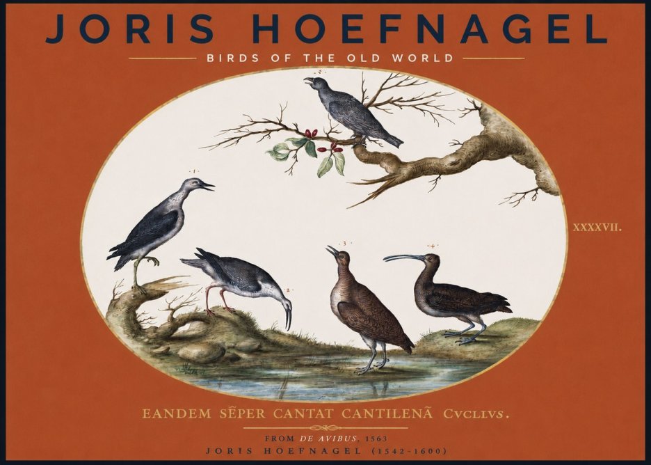 Joris Hoefnagel Birds of the Old World No2 - Póster