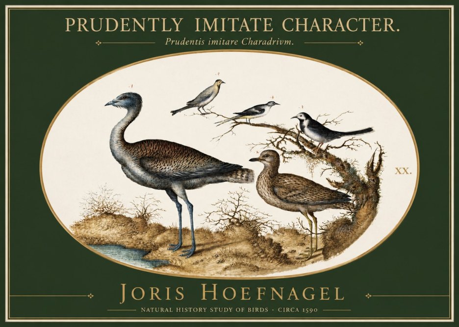 Joris Hoefnagel Prudently Imitate Character. No2 - Póster