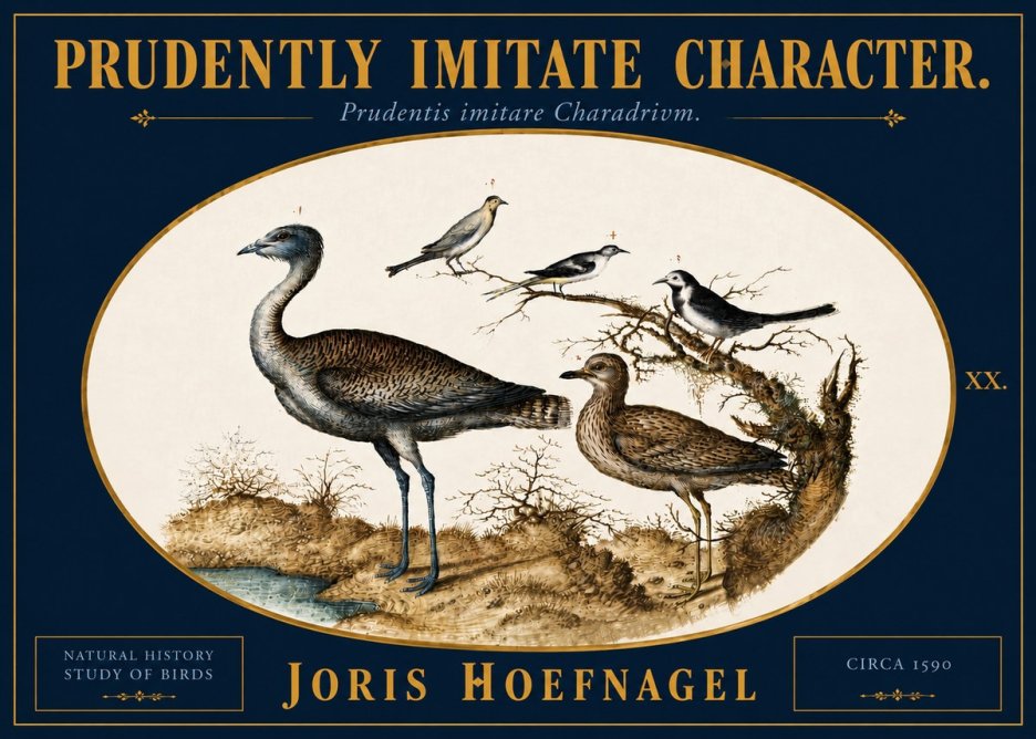 Joris Hoefnagel Prudently Imitate Character. No5 - Póster