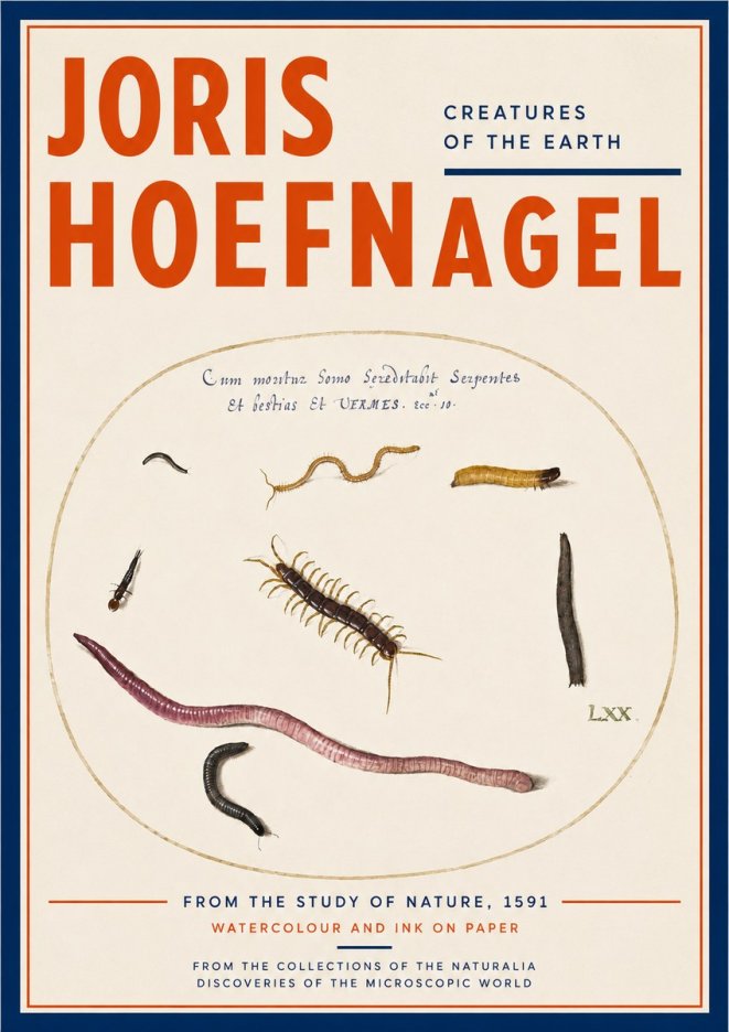 Joris Hoefnagel Creatures of the Earth II No3 - Póster
