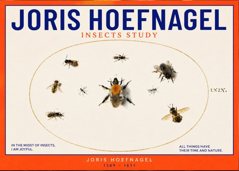 Joris Hoefnagel Insects Study II No2 - Póster