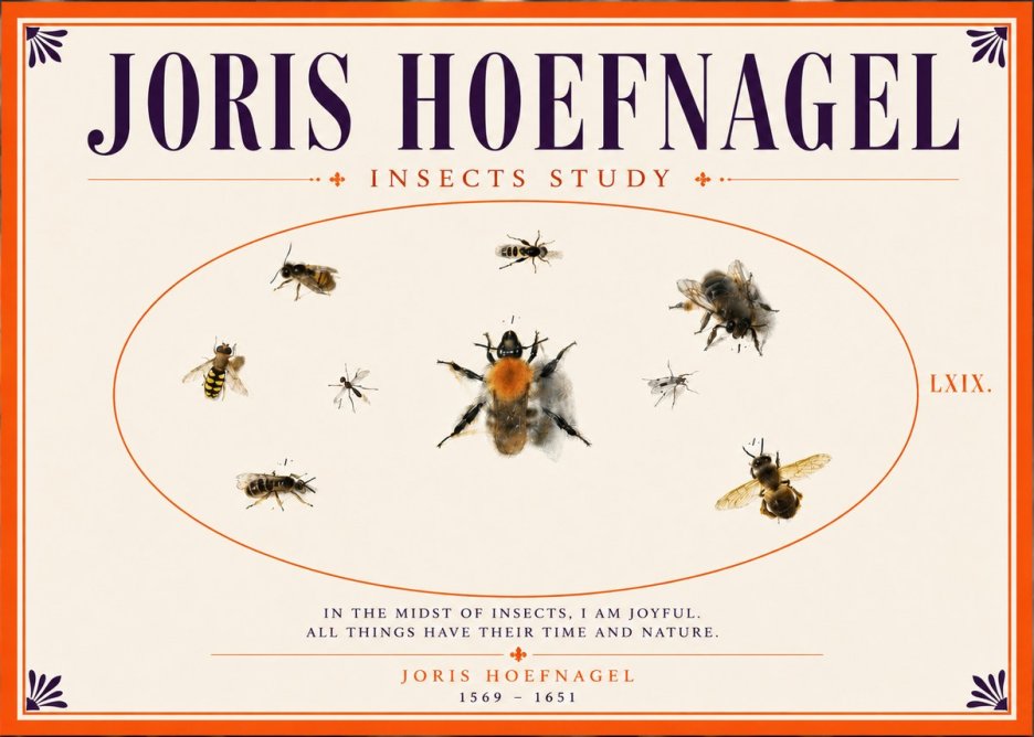 Joris Hoefnagel Insects Study II No5 - Póster