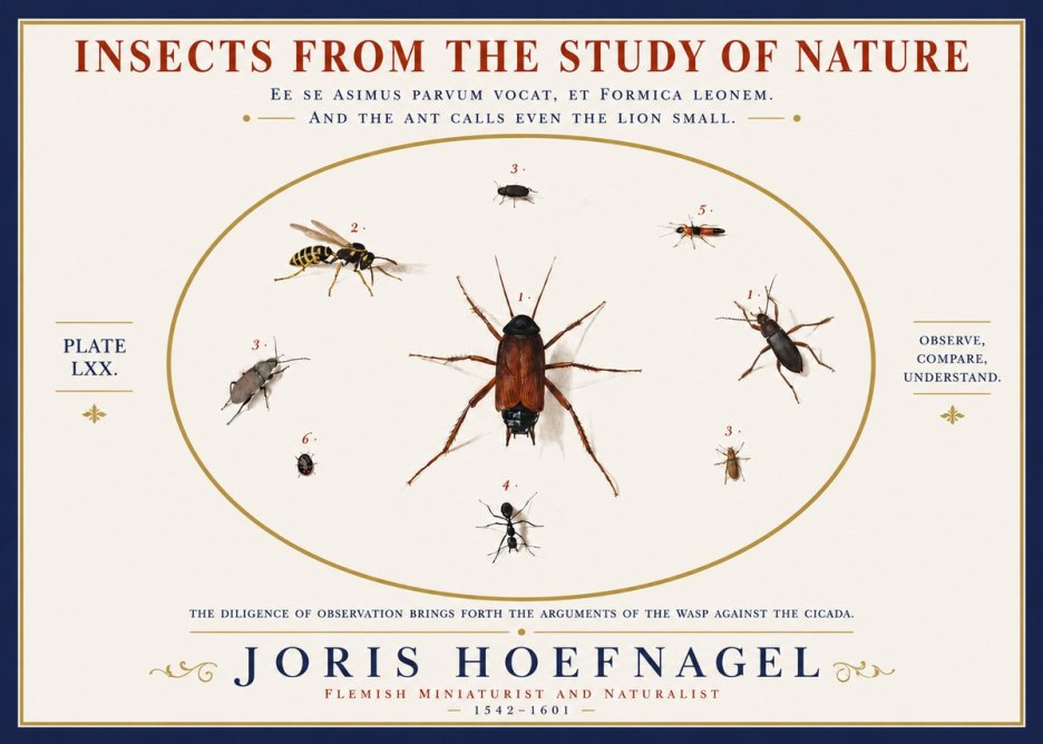 Joris Hoefnagel Insects from the Study of Nature No3 - Póster