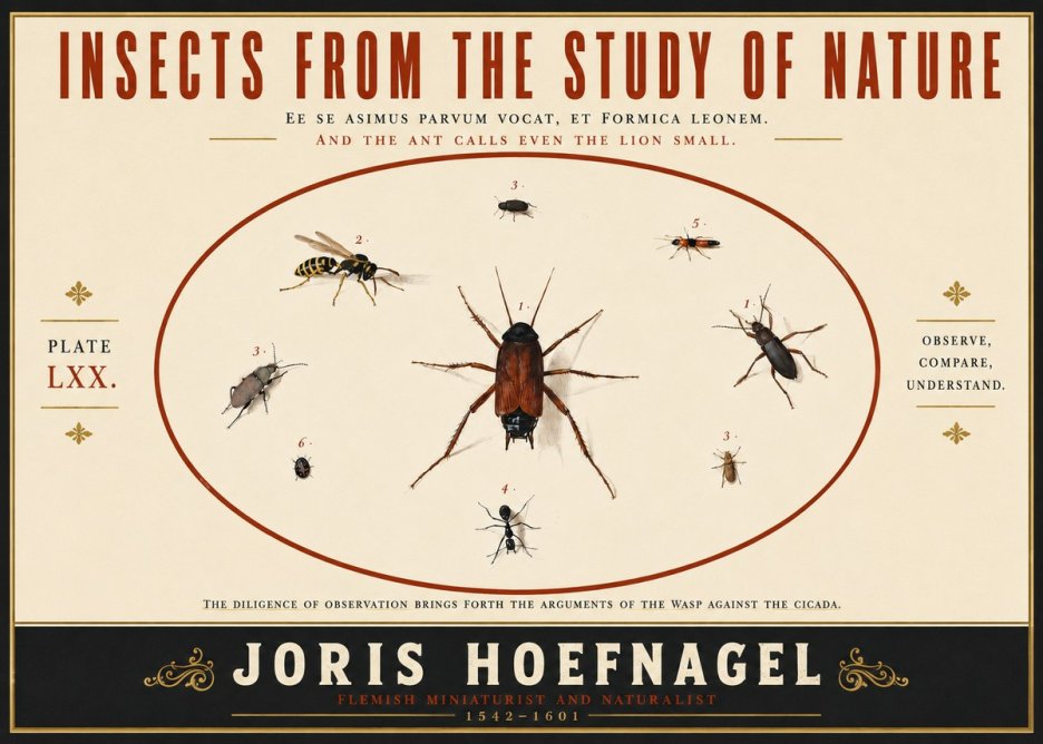 Joris Hoefnagel Insects from the Study of Nature No4 - Póster