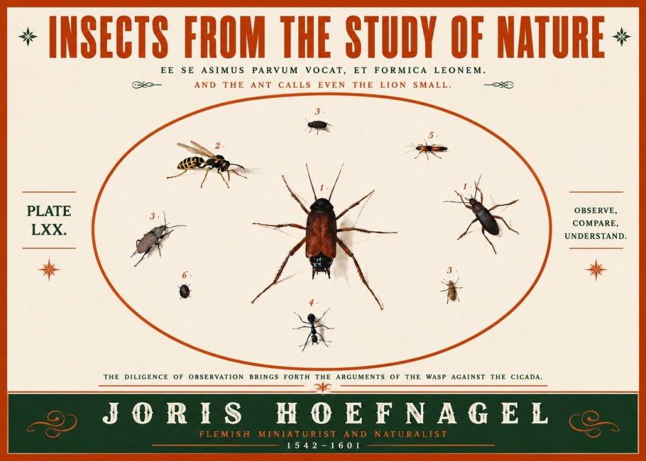 Joris Hoefnagel Insects from the Study of Nature No5 - Póster