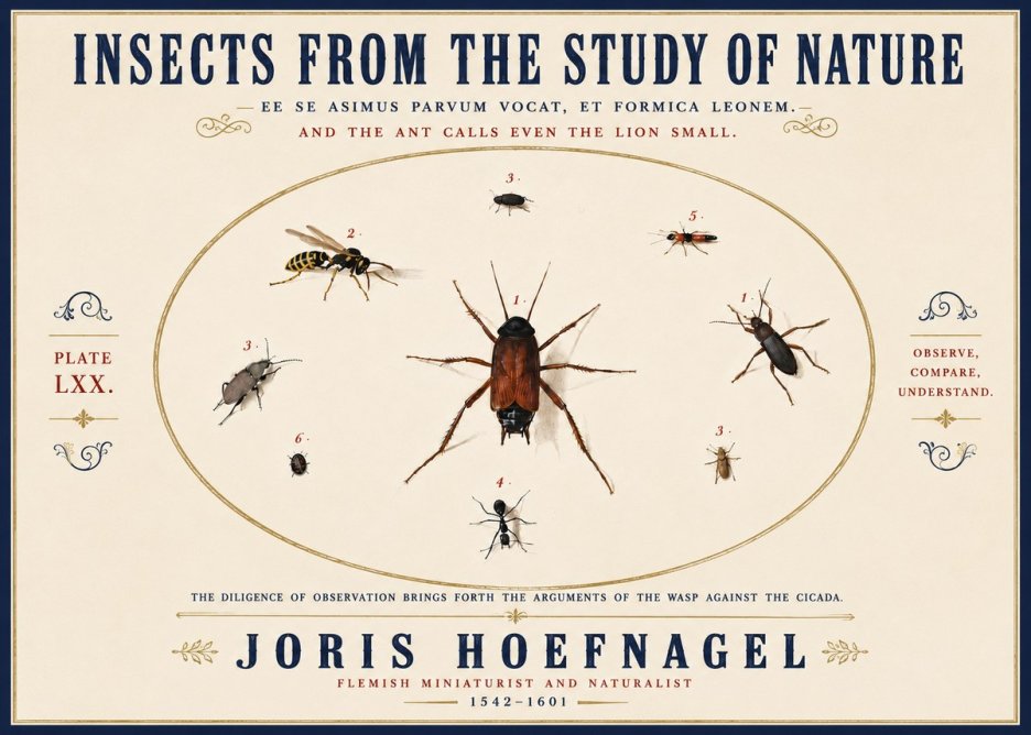 Joris Hoefnagel Insects from the Study of Nature No6 - Póster