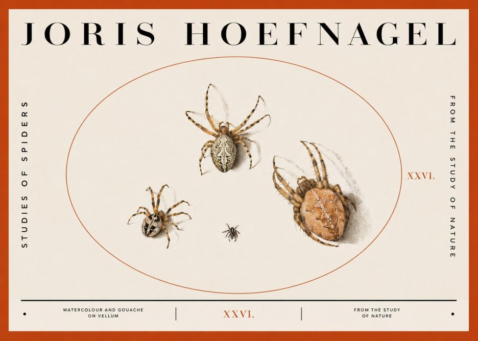 Joris Hoefnagel Studies of Spiders III No2 - Póster