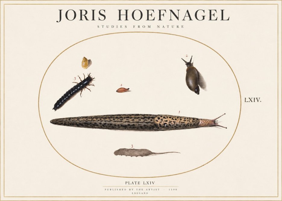 Joris Hoefnagel Plate Lxiv No1 - Póster