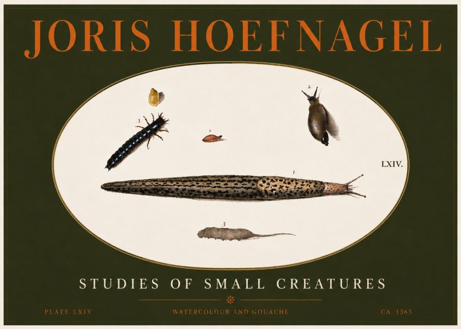 Joris Hoefnagel Plate Lxiv No4 - Póster