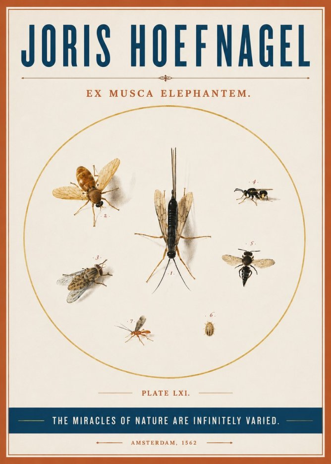 Joris Hoefnagel Ex Mvsca Elephantem. No4 - Póster